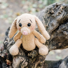 knitted wooden toys for handmade children