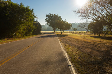 Fototapeta premium road at dawn in Itu, Sao Paulo, Brazil