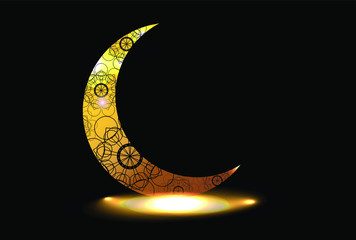 Obraz na płótnie Canvas Eid mubarak islamic background template . Greeting card