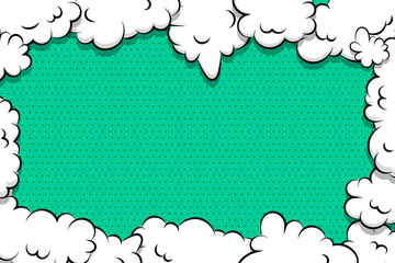 Comic book cartoon speech bubble for text