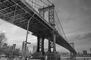 New York Manhattann Brooklyn bridge  Hudson River