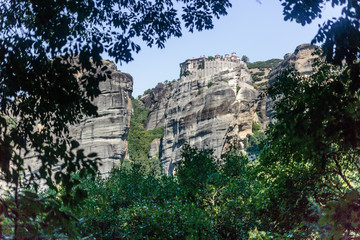 Meteora monasteries in Greece at summer time