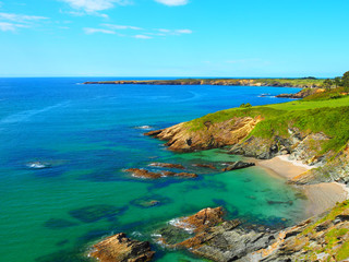 Fototapeta na wymiar Landscape of the Cantabrian Coast near Ribadeo, Galicia - Spain