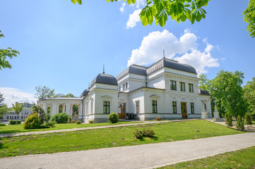 Rear facade of the historic baroque Casino in the Central Park of Cluj-Napoca in the Transylvania region of Romania the Untold music festival is being organised