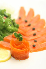 훈제연어를 이용한 샐러드 요리