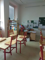 Empty classroom at school