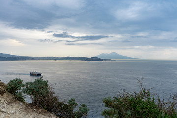 Italy, Campania Vesuvius  from lighthouse o Miseno