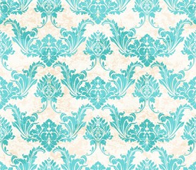 Vector damask seamless pattern background. Classical luxury old fashioned damask ornament, royal victorian seamless texture for wallpapers, textile, wrapping. Exquisite floral baroque template.