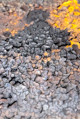 Rusty texture. Grunge background. Dry ground and old metal.