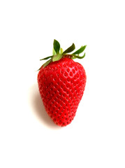 Ripe strawberry  isolated on white background, photo
