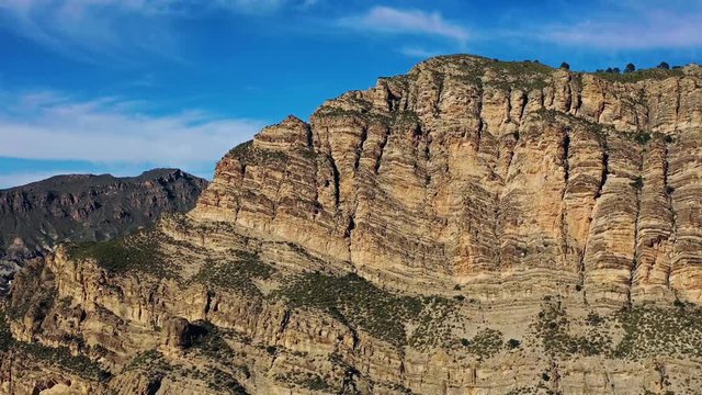 Landscape view of the mountains of Ojos in the Valley of Ricote, Murcia region in Spain. Seen from Mirador del Penon.