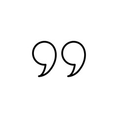Quote Sign Icon Design Vector Template