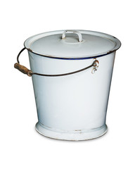White household bucket isolated on white background. This has clipping path.   