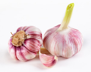 garlic retouched and isolated white background