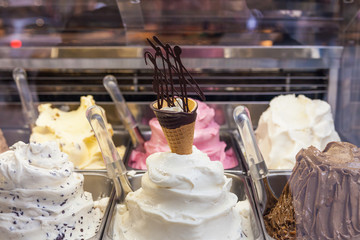 Traditional italian gelato ice cream