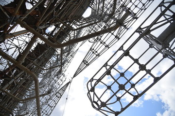 Duga was a Soviet over-the-horizon (OTH) radar system. Military antenna in Chernobyl.