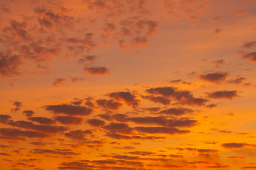 Colorful bright clouds at sunrise