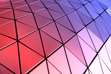 Metal wall of triangles