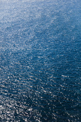 Fototapeta na wymiar Bblue ocean water surface with ripples