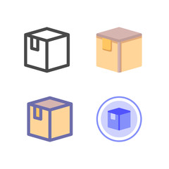 box icon pack isolated on white background. for your web site design, logo, app, UI. Vector graphics illustration and editable stroke. EPS 10.