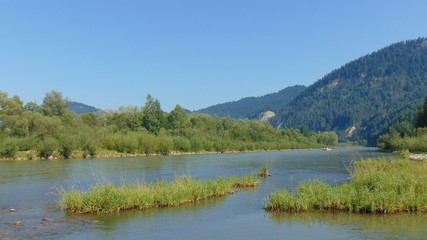 Fototapeta na wymiar Pieniny rzeka Dunajec