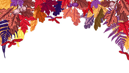 Autumn leaves banner