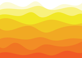Vector : Abstract orange and yellow wave layer on white background