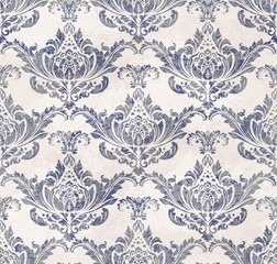 Vector damask seamless pattern background. Classical luxury old fashioned damask ornament, royal victorian seamless texture for wallpapers, textile, wrapping. Exquisite floral baroque template.