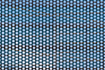 Abstract shiny reflective blue mosaic technology chip solar metal background