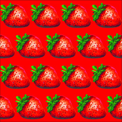 seamless pattern with strawberries