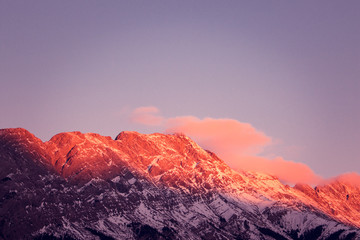 Rocky Mountains, glühende Berge