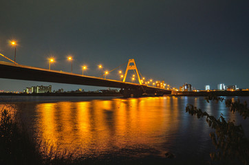大阪の淀川　夜景