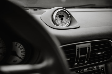 Tachometer of the luxury sports car