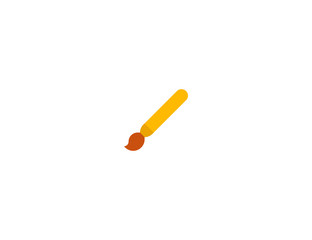 Paintbrush vector flat icon. Isolated paint brush emoji illustration 