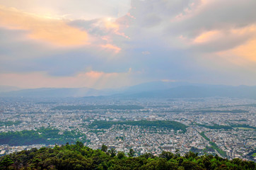 京都の大文字山からの眺め