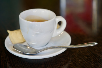 White cup of expresso