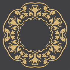 Circular baroque ornament.