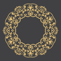 Circular baroque ornament.