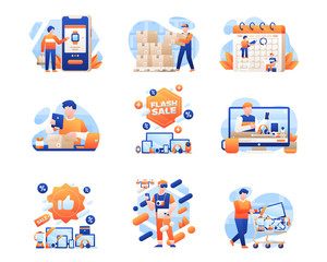 Cyber Monday Sale Banner Illustration Background Collection