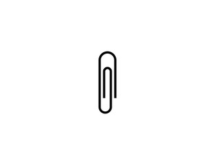 Paperclip vector flat icon. Isolated paper clip emoji illustration
