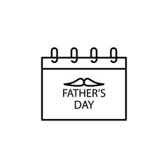 calendar line illustration icon on white background