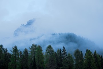 Dolomites fog