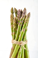 Fresh eco-friendly asparagus, bunch. Close-up, macro photo, fresh ingredients. Healthy super food