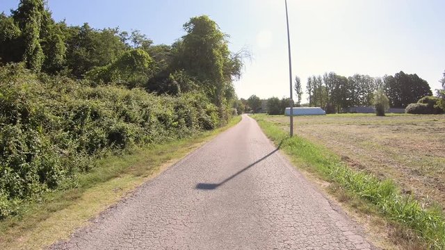 a country road next San Macario in Piano village, municipality of Lucca, Tuscany, Italy 