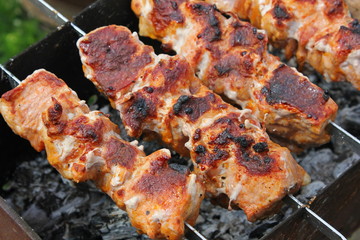 meat on the grill