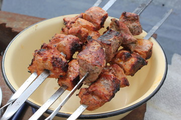 fried pork. Barbecue