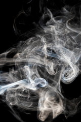 Smoke on black background