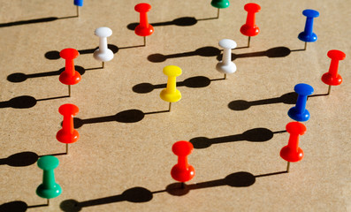 Concept regarding  network social communication  or    ethnicity and cultural issues .Isolation and distancing during covid-19 . Team work and  collaboration at office or  remote.