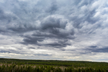 Obraz premium Storm clouds, dramatic sky, nature background