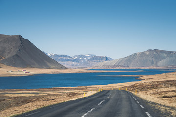 Mountain Road On Iceland